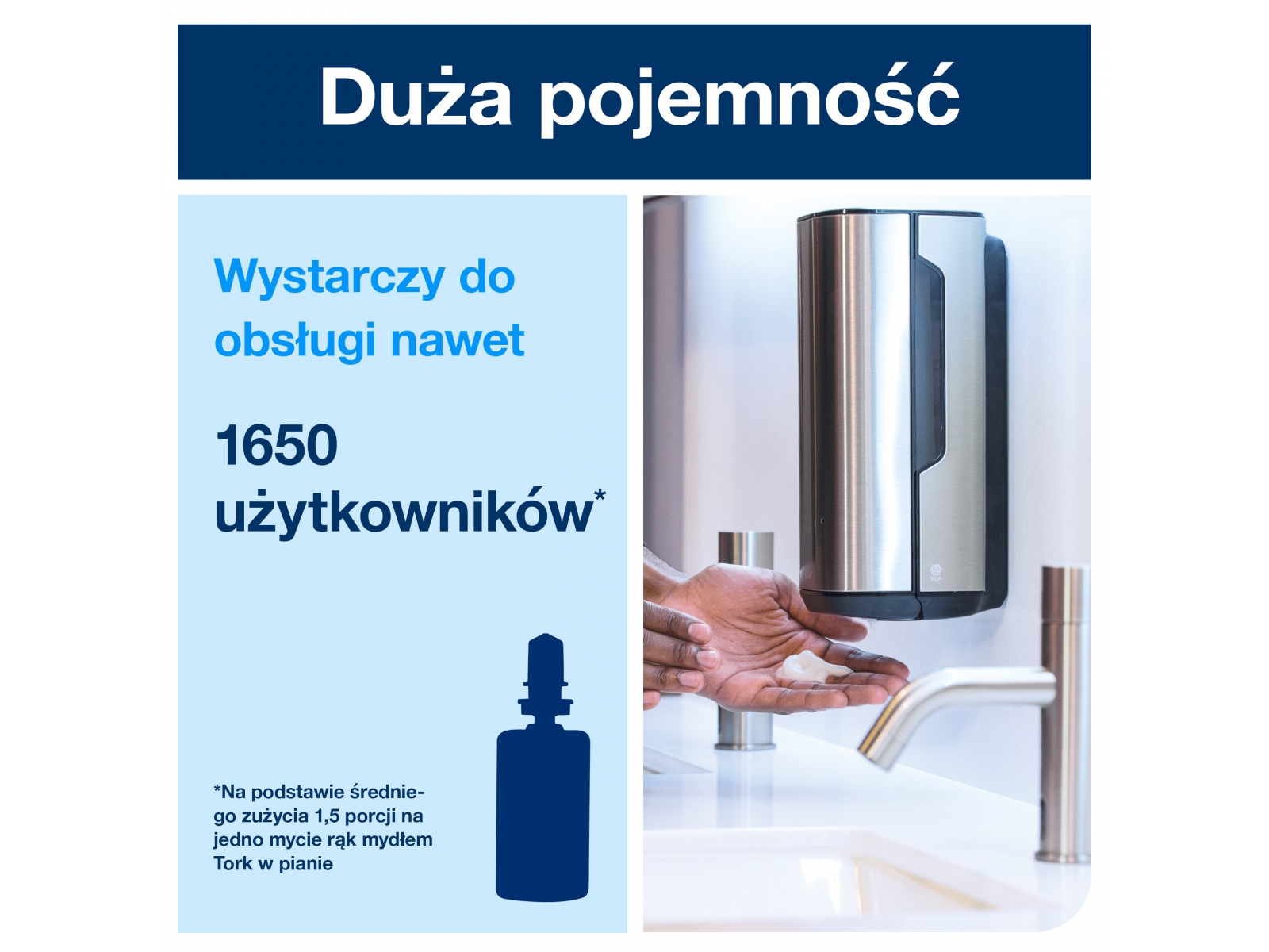 Dozownik pianki S4 TORK 460009 Nierdzewny bezdotykowy do mydła i dezynfekcji